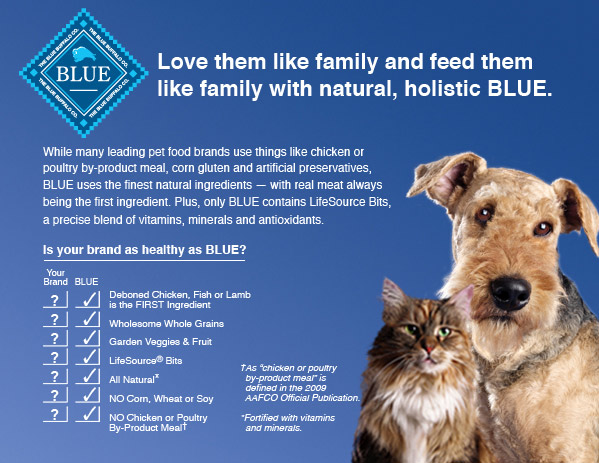 Another Blue Buffalo ad, maintaining they use NO type of poultry meal or by-product meal