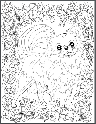 De-stress With Dogs: Downloadable 10 Page Coloring Book for Adults Who