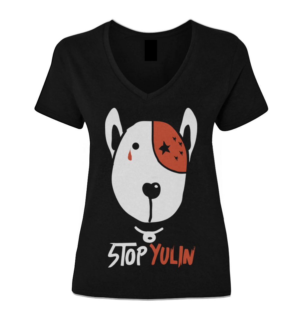 Stop Yulin Eye Flag V-Neck