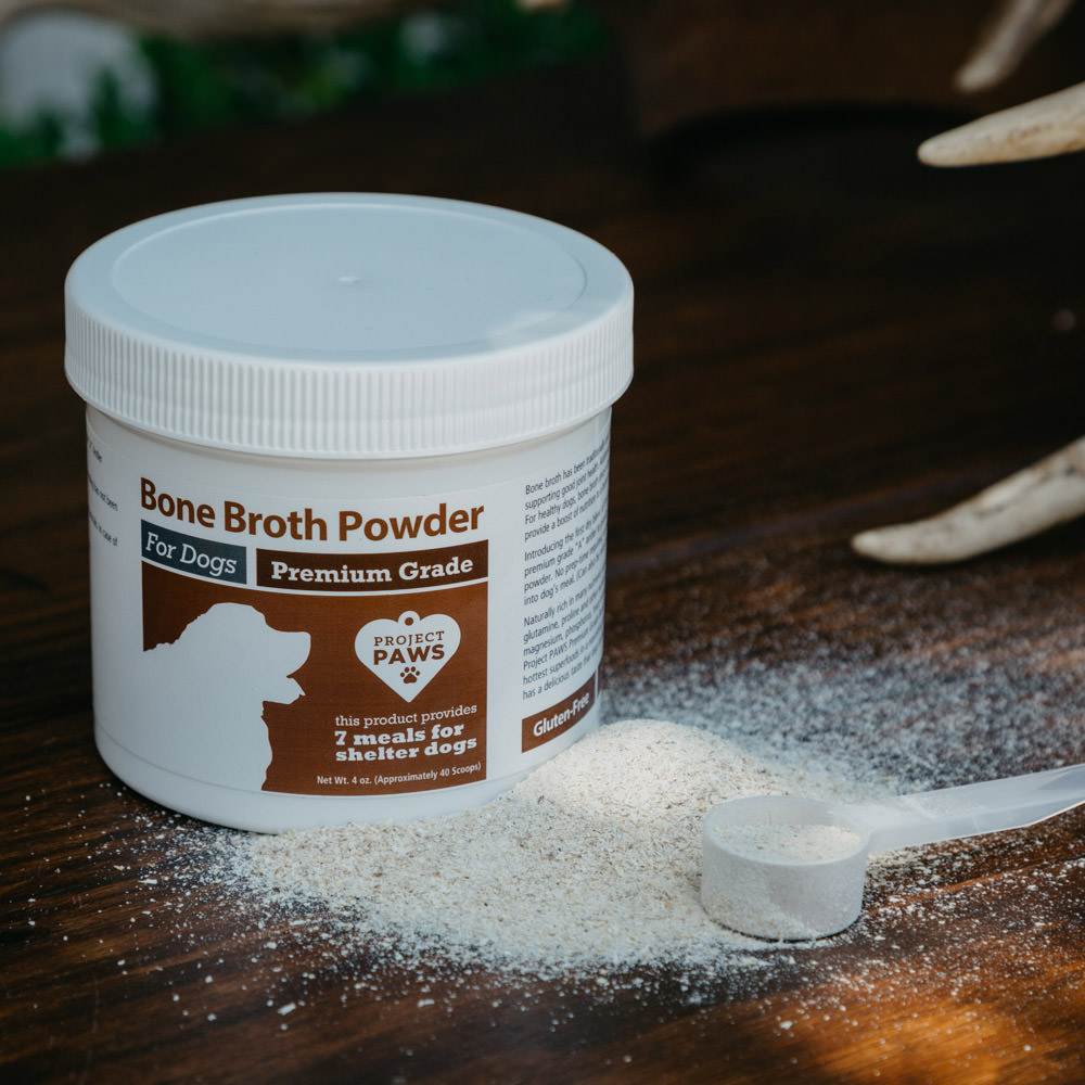 Bone Broth Powder for Dogs with Elk Antler: Glucosamine, Collagen ...