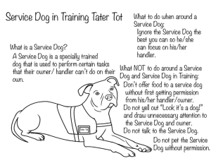 Coloring pages are a great way to teach kids about Service Dogs