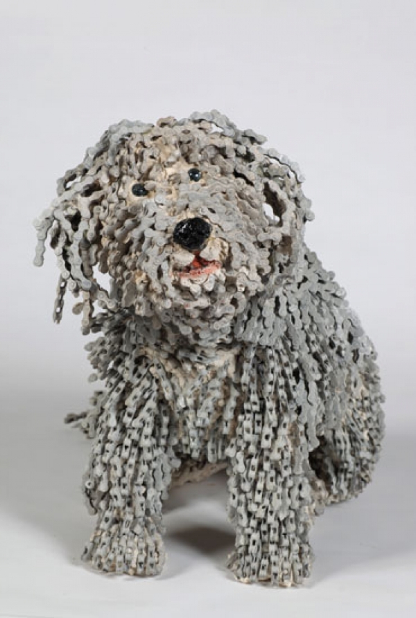 Dog Sculptures made of .... WHAT?!!