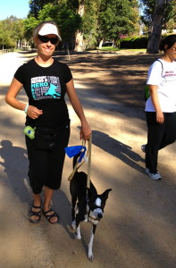 Tasha and her dog Zenzi enjoying a pack walk