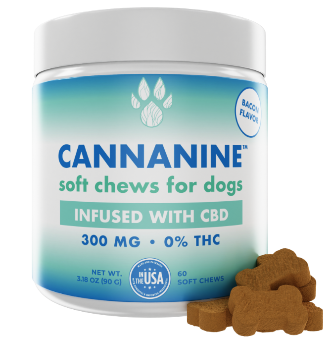 Cannanine Bacon-Flavored CBD Soft Chews for Dogs
