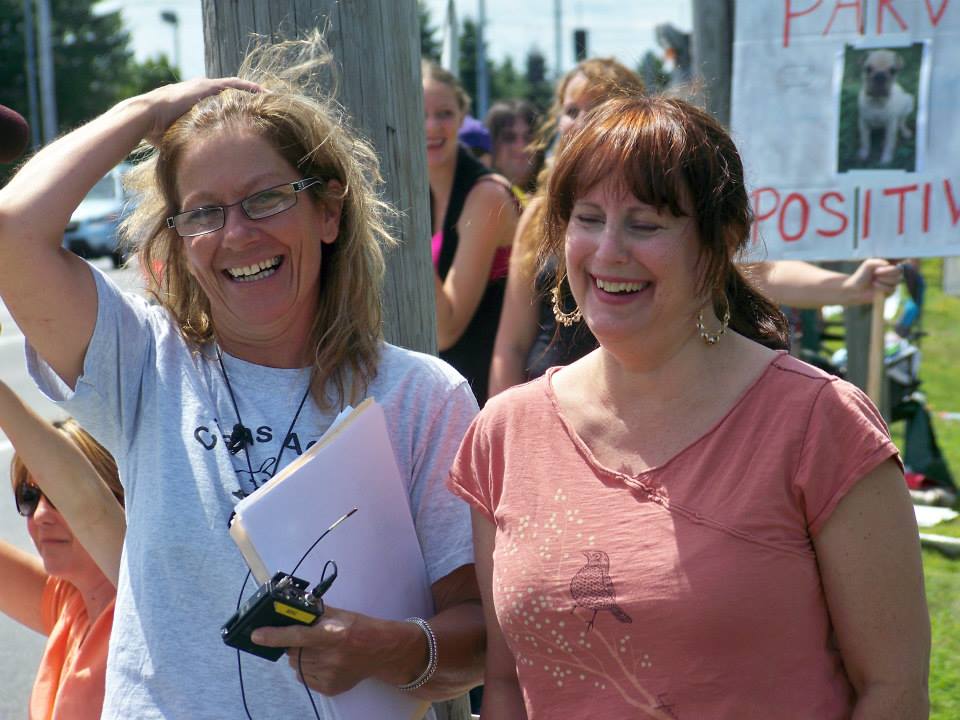 Lynne Fracassie and a dedicated volunteer rally to stop dog adn cat sales in pet stores. Image source: Maine Citizens Against Puppy Mills