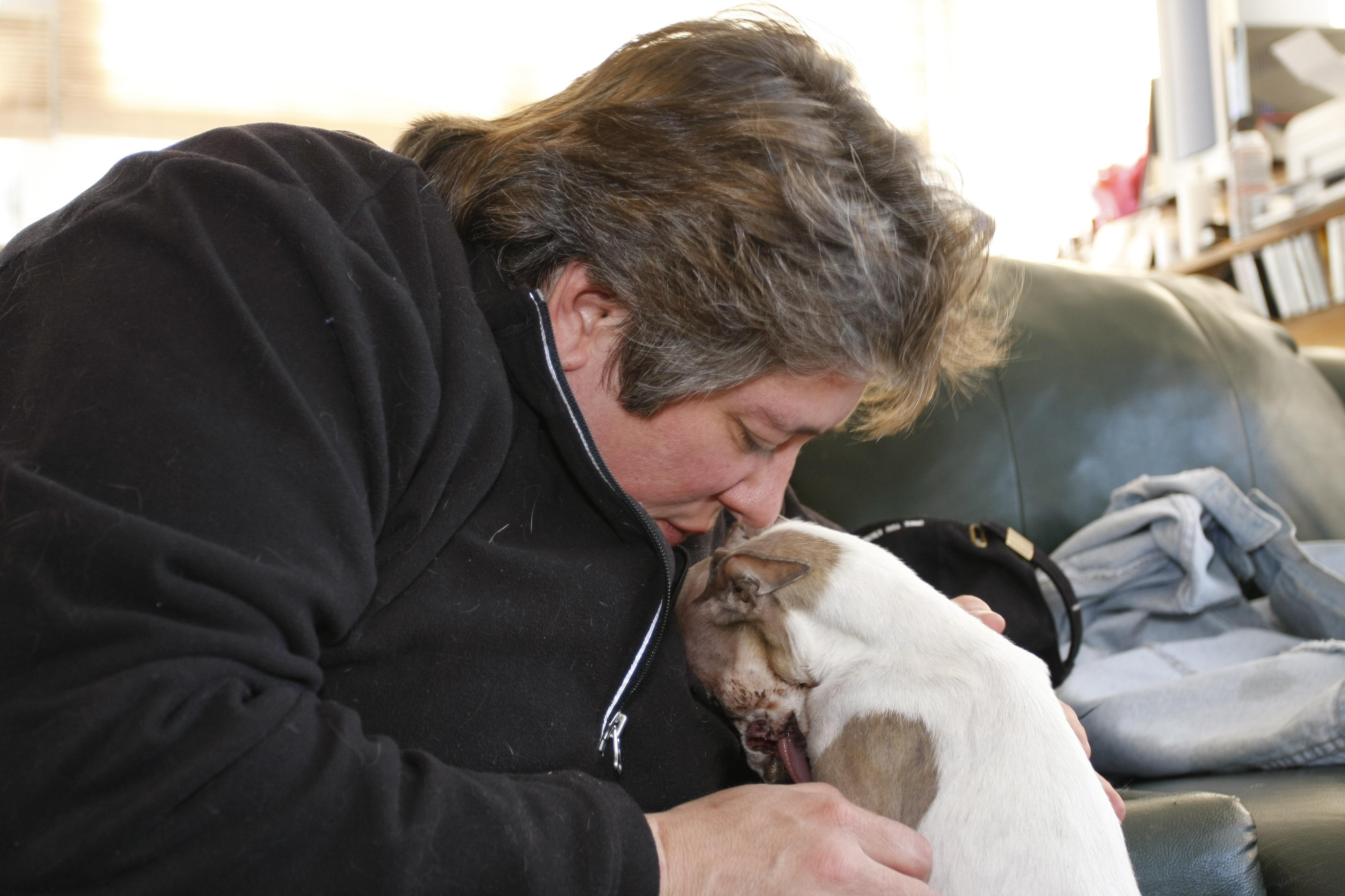 She finally received the care and love she deserved.  Image source: National Mill Dog Rescue