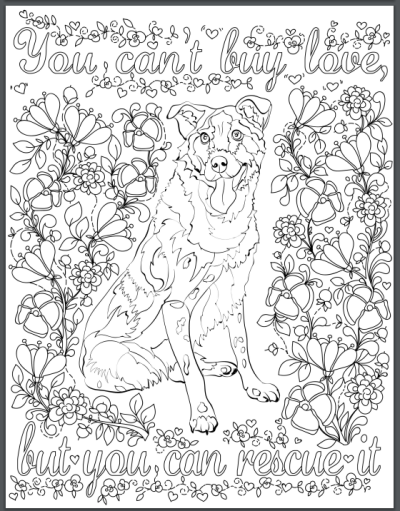 Free Puppy Coloring Pages For Adults To Print 5