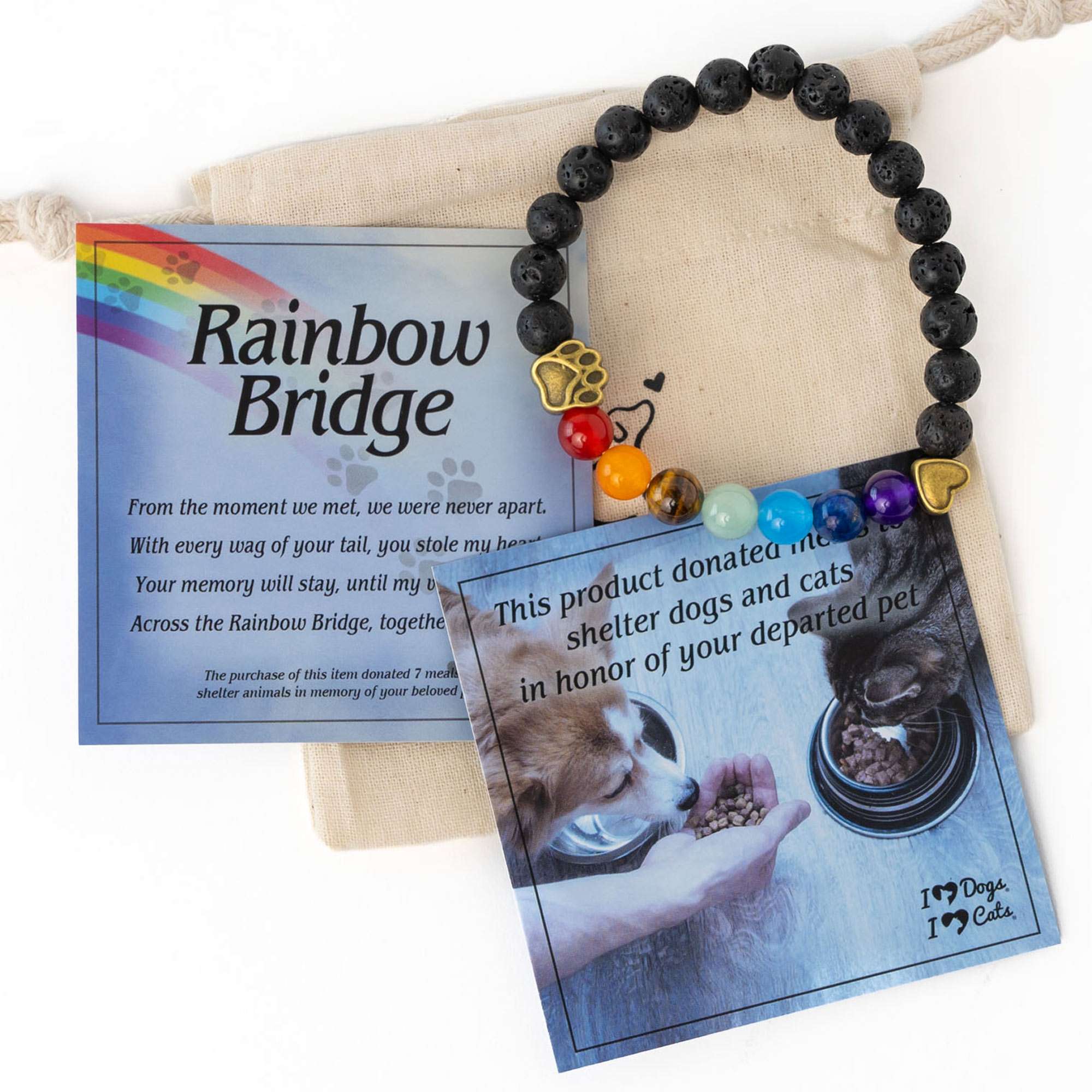 Rainbow Bridge Pet Memorial Personalized Charm Bead - Pandor