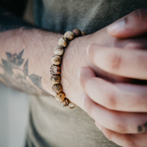 Desert Camo Bead Bracelet: Helps Pair Veterans with a Service Dog or Shelter Dog