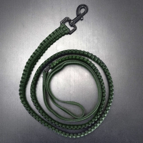 Ultra-Durable Military Green Paracord Leash: Helps Provide Service Dogs for Veterans!