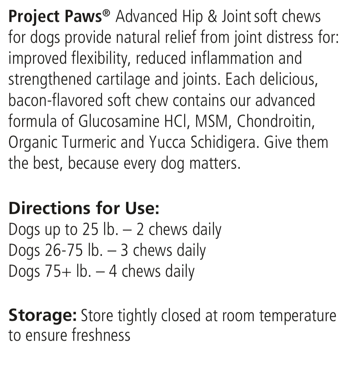 Advanced Hip & Joint Chews with Glucosamine, MSM Chondroitin, & Organic Turmeric (120 ct