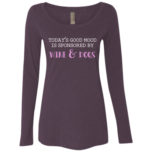 Wine & Dogs Fitted Scoop Neck Long Sleeve