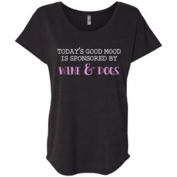 Wine & Dogs Slouchy Tee Black