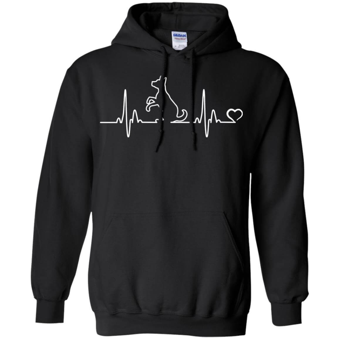 Dog Heartbeat Pullover Hoodie – iHeartDogs.com