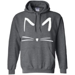 Cat Sketch Hoodie Dark Heather Grey