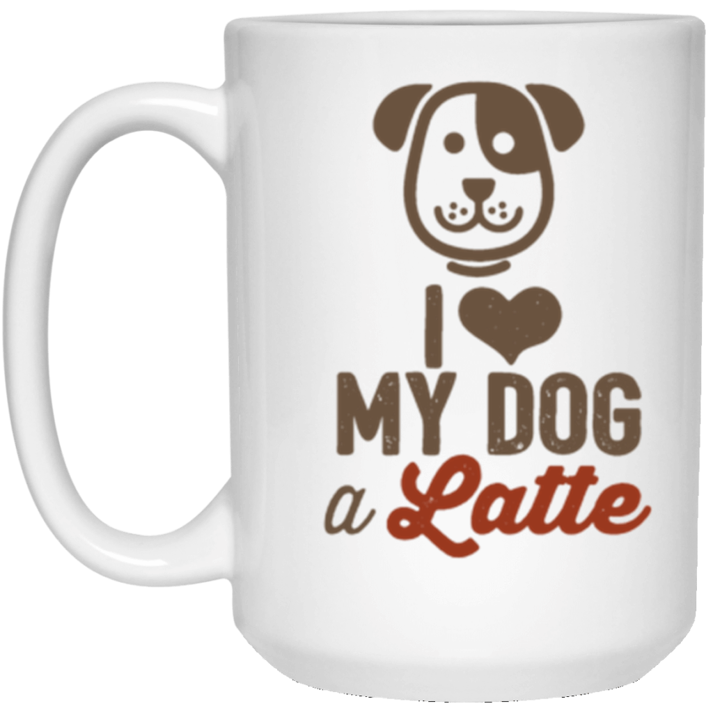 I Love My Dog A Latte 15 oz. Mug – iHeartDogs.com