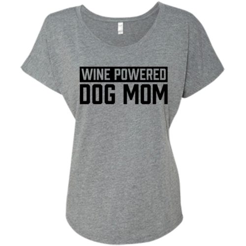 Wine Powered Dog Mom Slouchy Tee