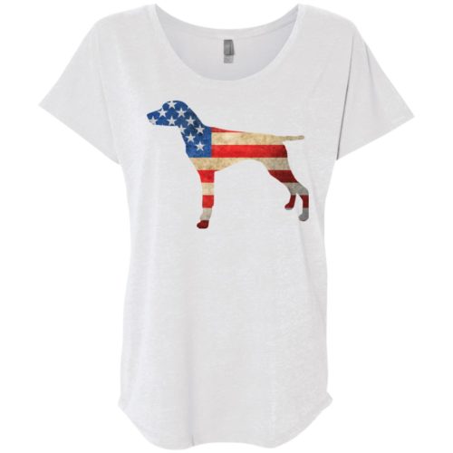 Vintage German Shorthaired Pointer USA Slouchy Tee Heather White