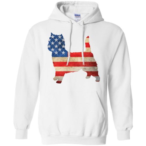 Vintage Cairn Terrier USA Pullover Hoodie White