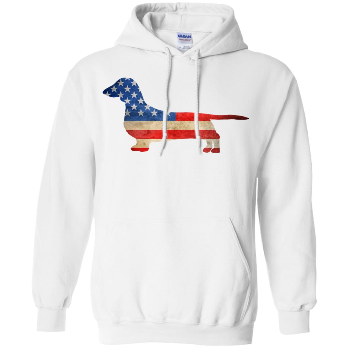 Vintage Dachshund USA Pullover Hoodie