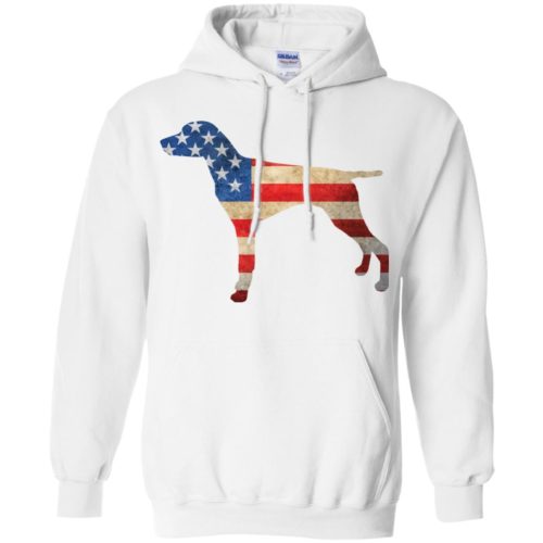 Vintage German Shorthaired Pointer USA Pullover Hoodie White