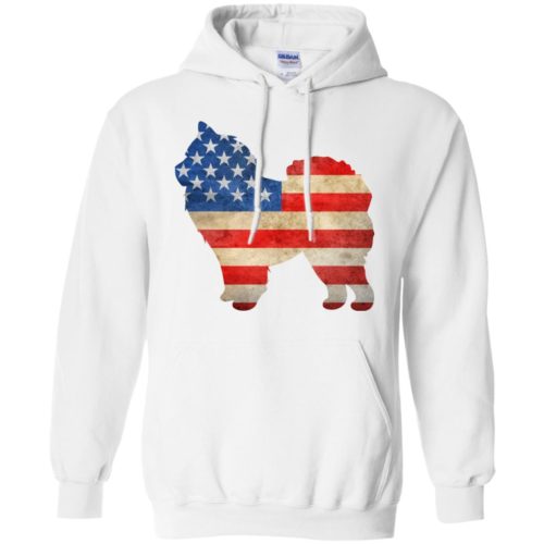 Vintage Chow Chow USA Pullover Hoodie White