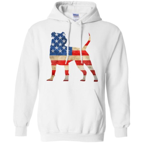 Vintage Pit Bull USA Pullover Hoodie White