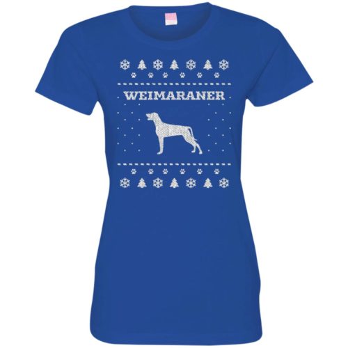 weimaraner christmas shirt