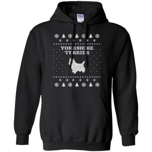 Yorkshire Terrier Christmas Pullover Hoodie Black