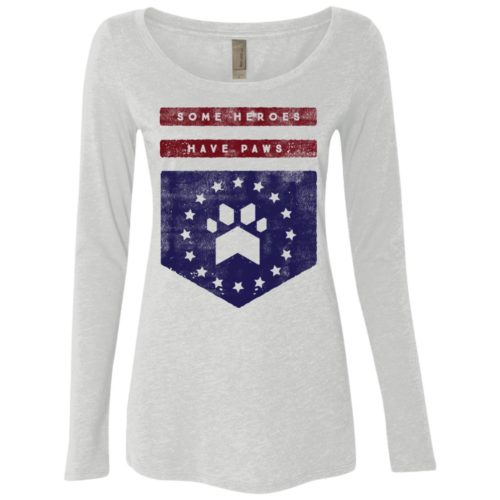 Heroes Have Paws Fitted Scoop Neck Long Sleeve