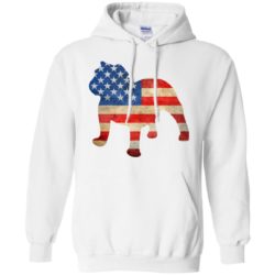 Vintage Bulldog USA Pullover Hoodie White