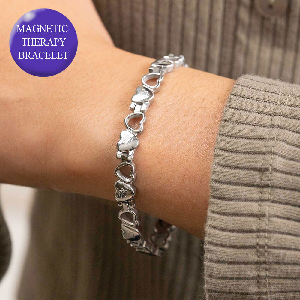 Filled With Love Memorial Magnetic Therapy Stainless Steel Bracelet