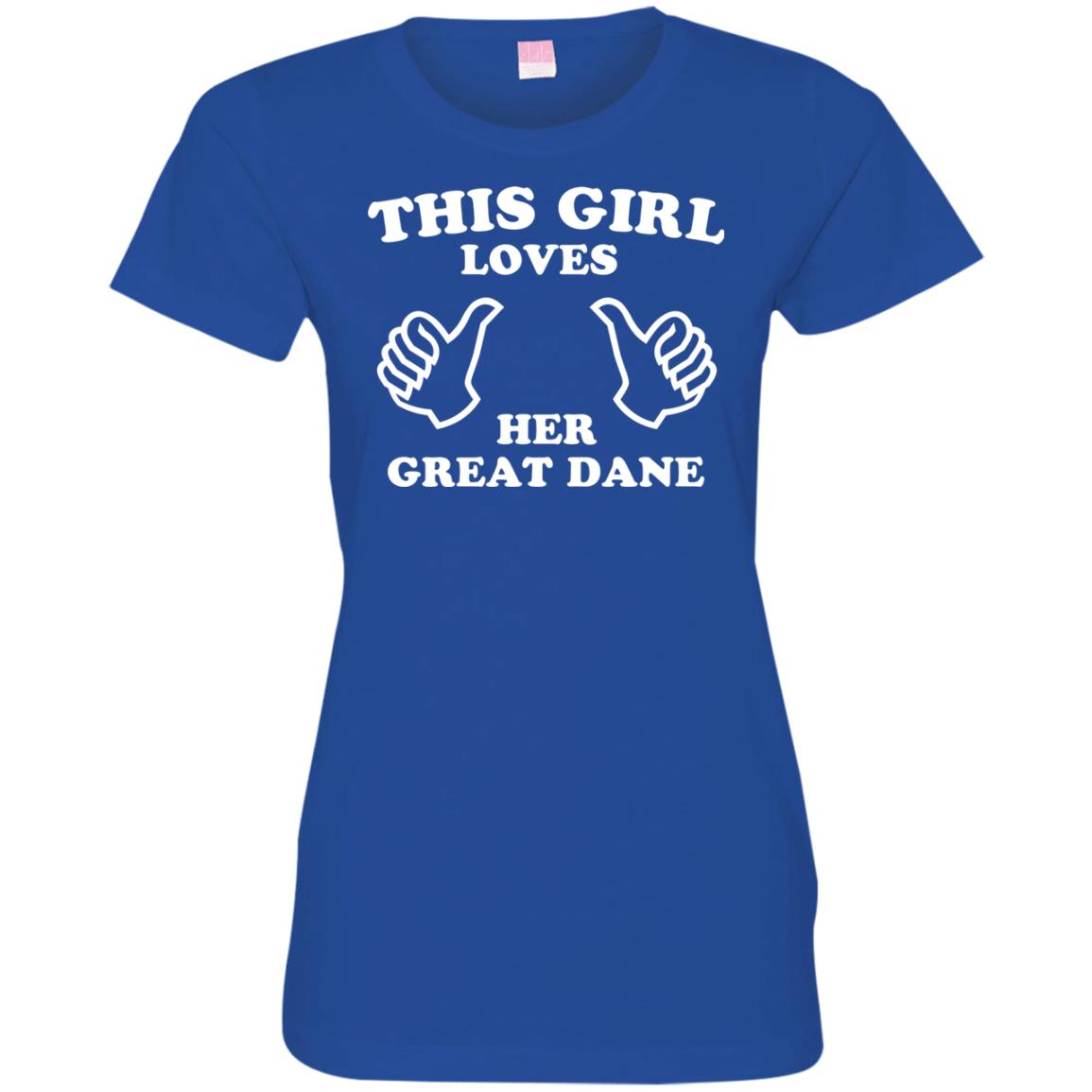 This Girl Loves Her Great Dane Fitted Tee