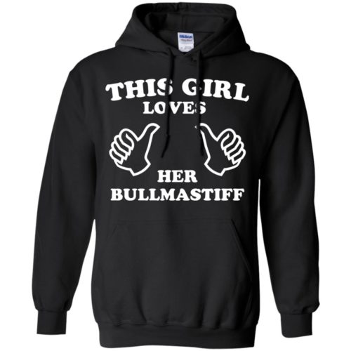 This Girl Loves Her Bullmastiff Pullover Hoodie Black