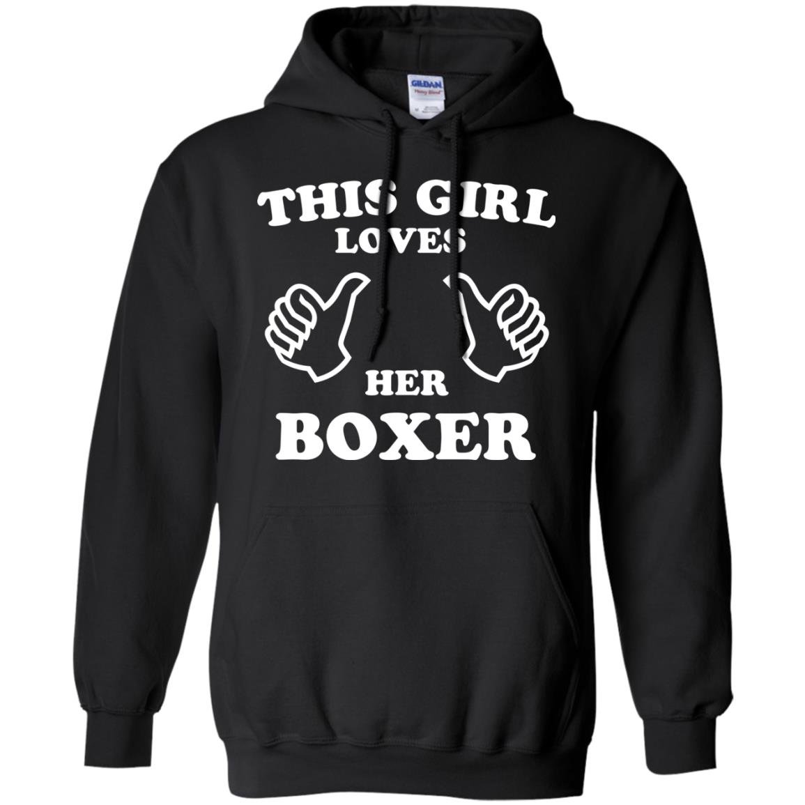 This Girl Loves Her Boxer Pullover Hoodie Black