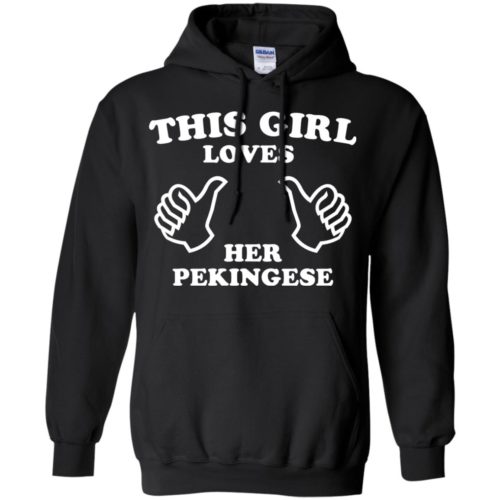 This Girl Loves Her Pekingese Hoodie Black