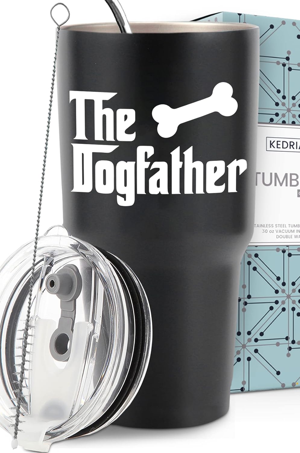 KEDRIAN Dog Dad Tumbler, The Dogfather, 30 oz