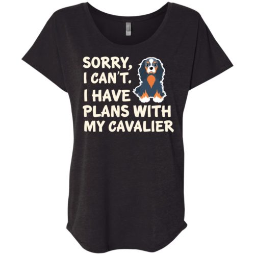 I Have Plans Cavalier Slouchy Tee Black