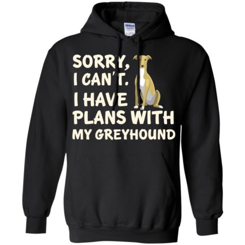 I Have Plans Greyhound Hoodie Black