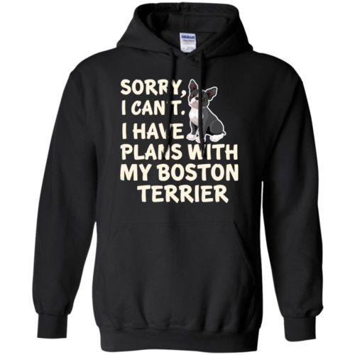 I Have Plans Boston Terrier Hoodie Black