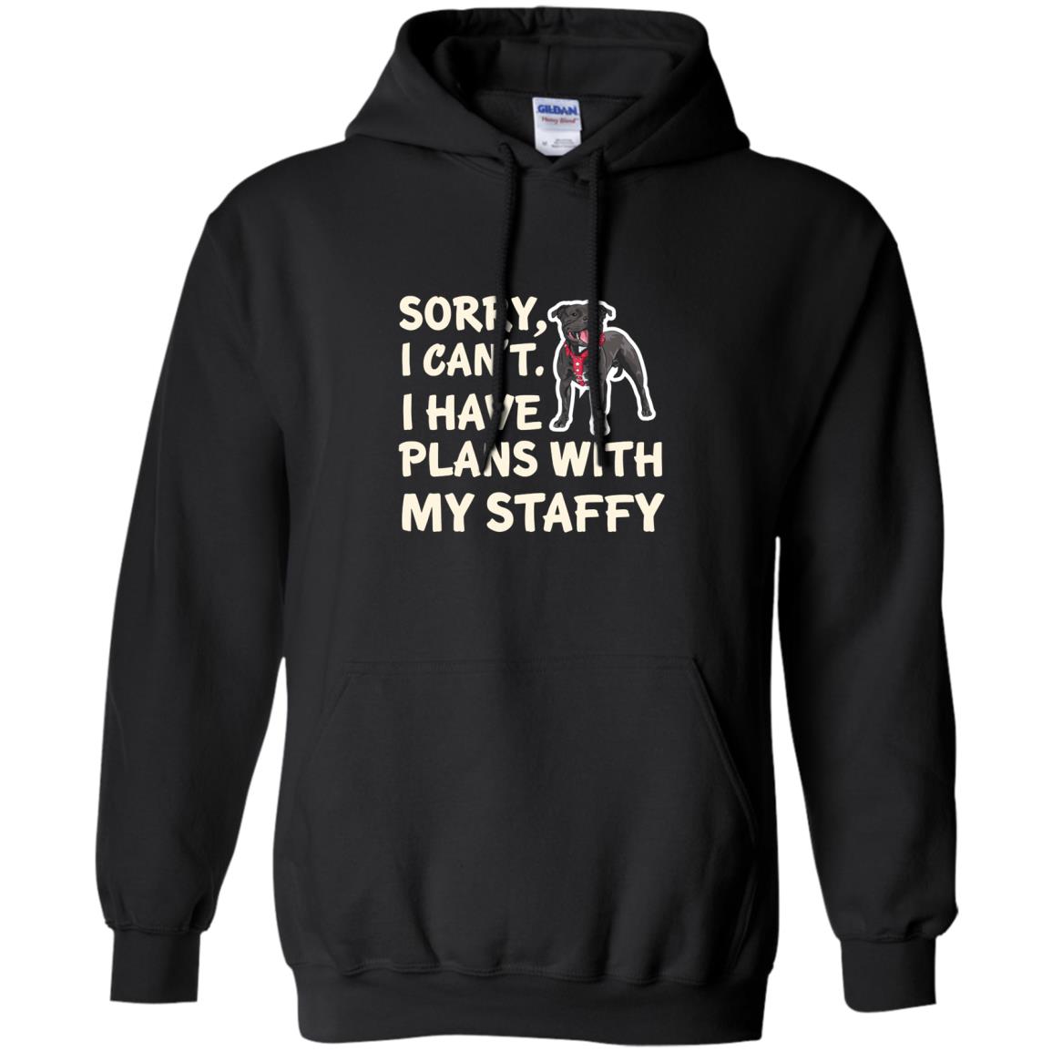 I Have Plans Staffordshire Bull Terrier Hoodie Black