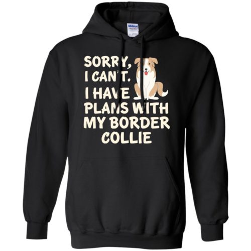 I Have Plans Border Collie Hoodie Black