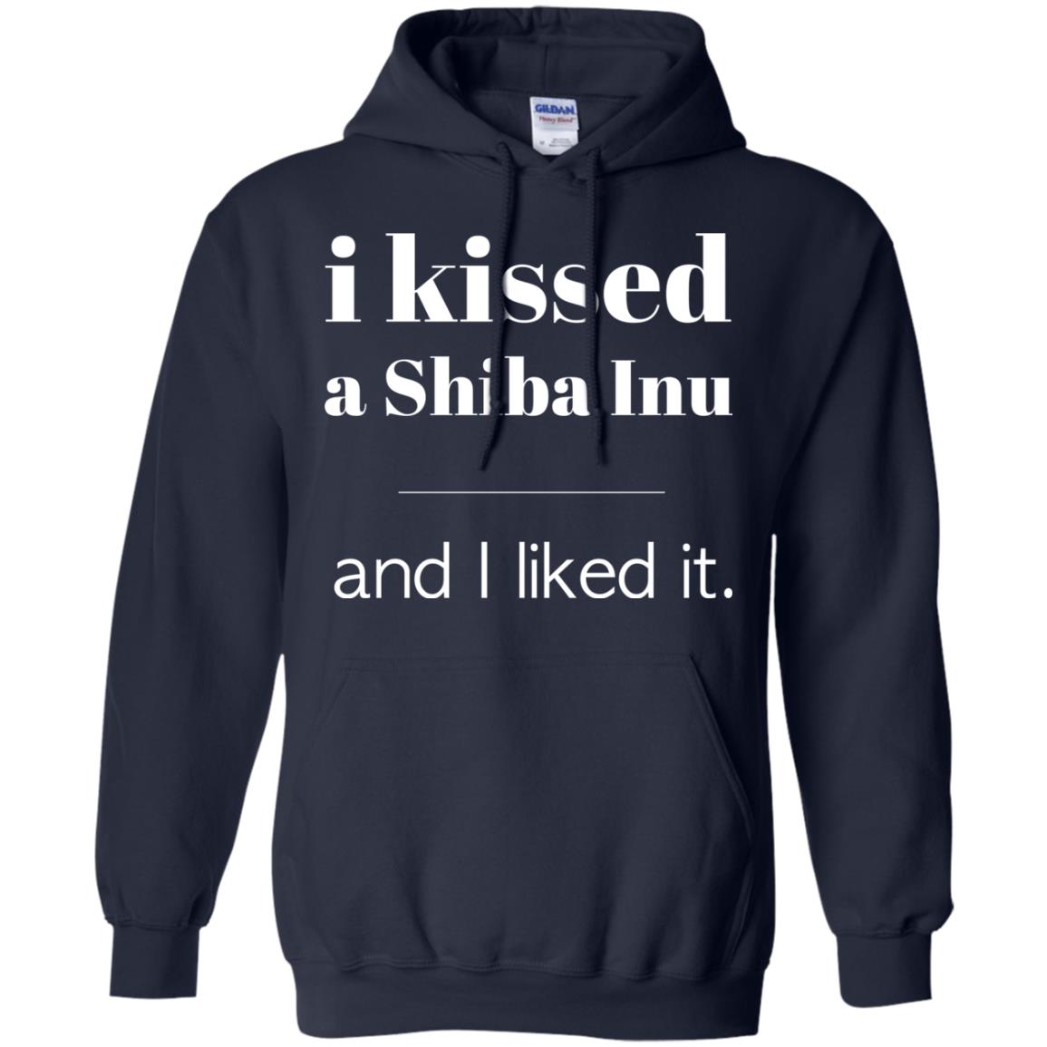 I Kissed A Shiba Inu Hoodie Navy