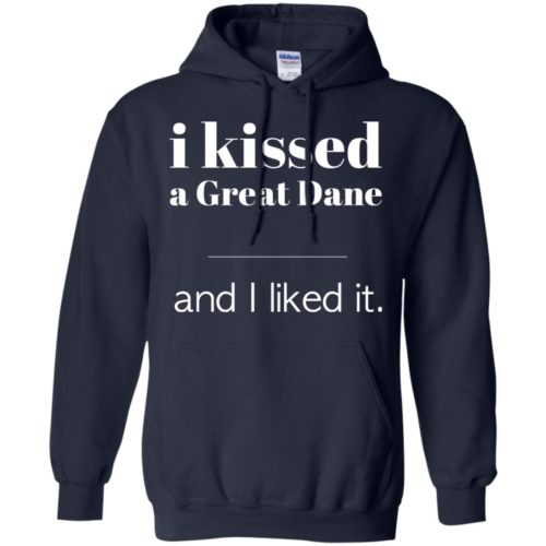 I Kissed A Great Dane Hoodie Navy