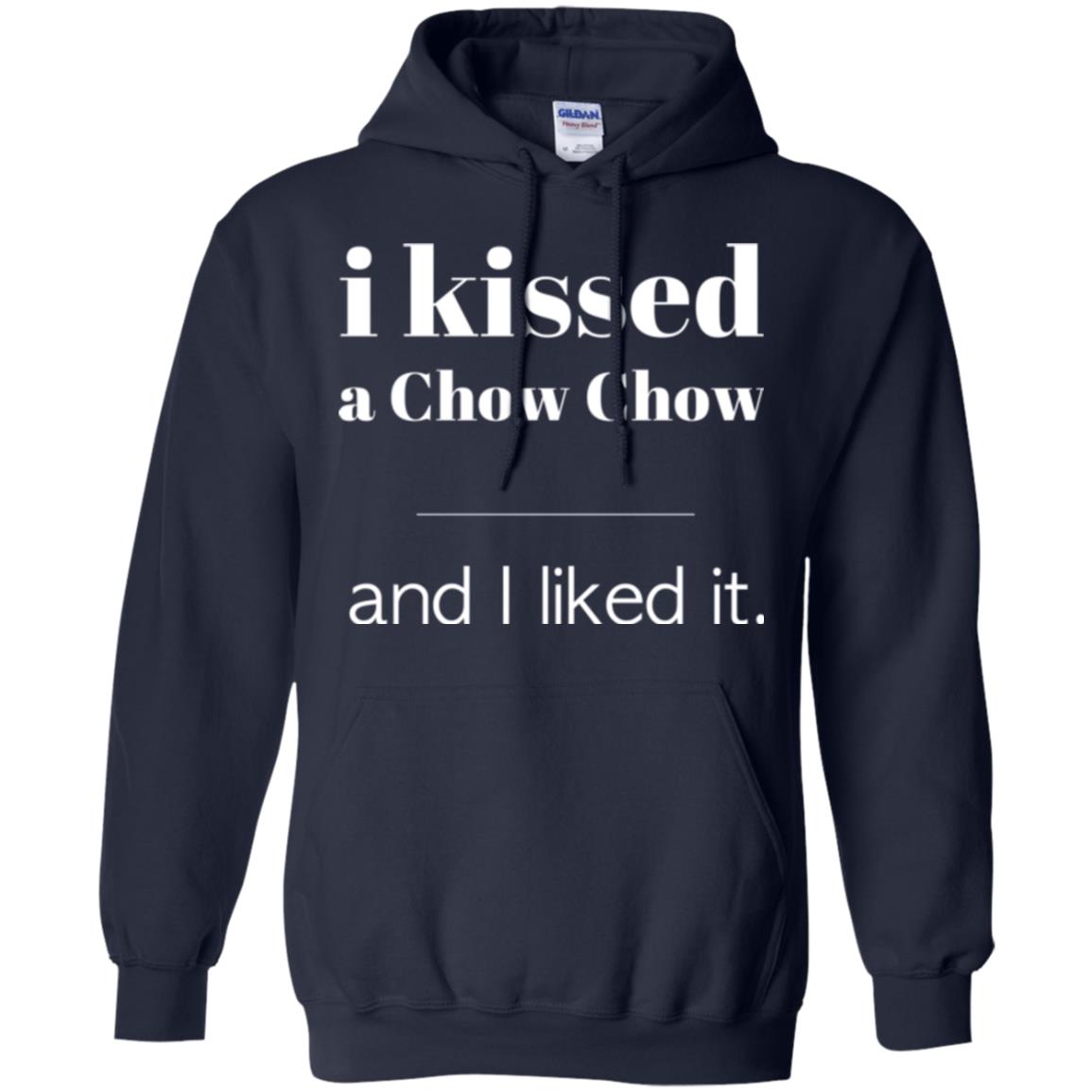 I Kissed A Chow Chow Hoodie Navy
