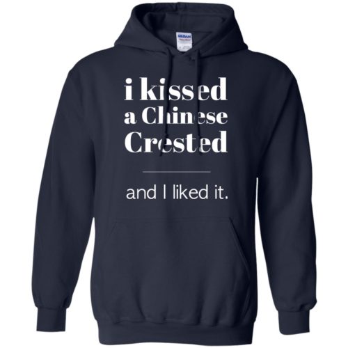 I Kissed A Chinese Crested Hoodie Navy