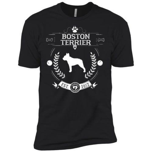 Varsity Boston Terrier Premium Tee Black