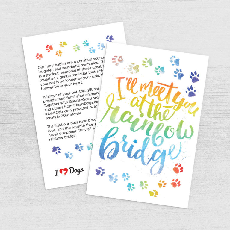 I'll Meet You At The Rainbow Bridge Program Card Digital Download ...