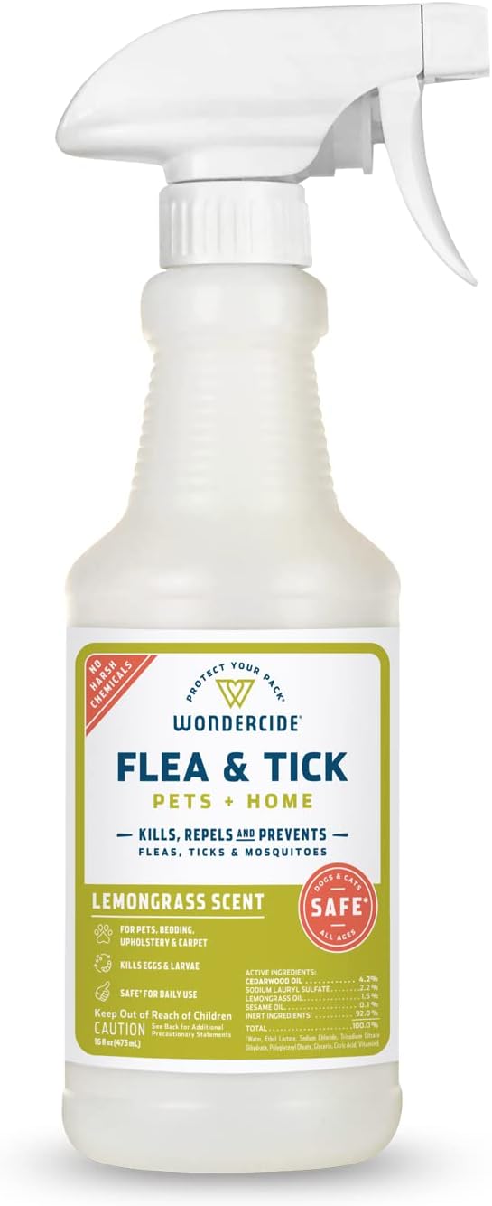 Wondercide - Flea, Tick & Mosquito Spray for Dogs, Cats, and Home
