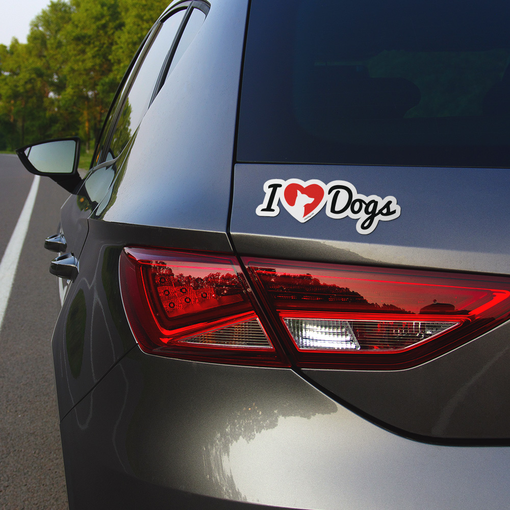 iHeartDogs Logo Car Magnet